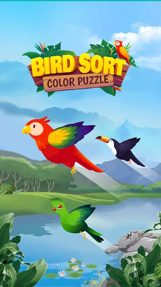 Bird Sort - Color Puzzle [MOD: без рекламы и все уровни открыты] Screenshot 5