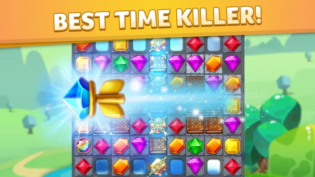Jewel Match King [MOD: безлимитные жизни и подсказки] Screenshot 2