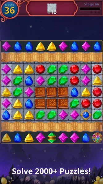 Jewels Magic: Mystery Match3 [MOD: безлимитные монеты и жизни] Screenshot 4