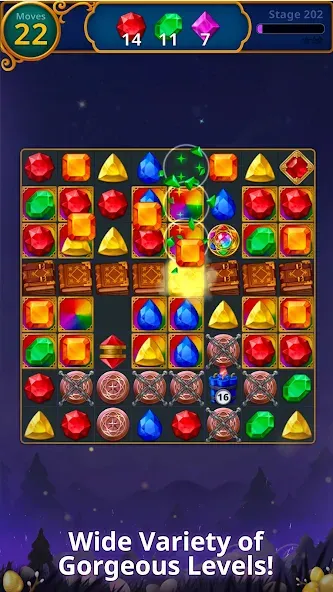 Jewels Magic: Mystery Match3 [MOD: безлимитные монеты и жизни] Screenshot 5