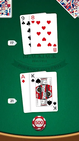 Blackjack [MOD: безлимитные фишки и легкие победы] Screenshot 1