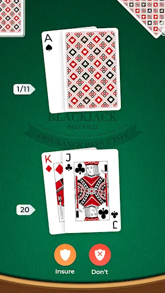 Blackjack [MOD: безлимитные фишки и легкие победы] Screenshot 3