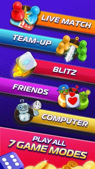 Ludo SuperStar- Board Game [MOD: безлимитные монеты и всё открыто] Screenshot 2