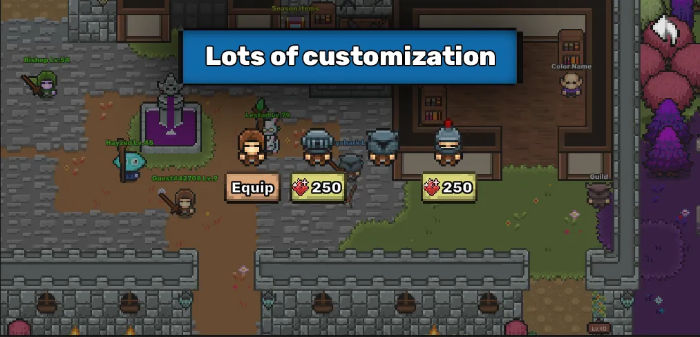 Pixil - MMORPG 2D ONLINE RPG [MOD: безлимитные ресурсы и усиленный персонаж] Screenshot 4