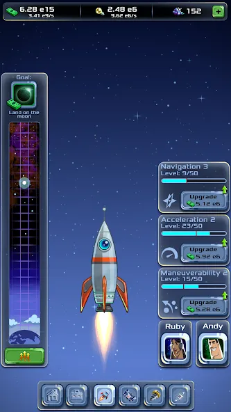 Idle Space Company [MOD: безлимитные деньги и ресурсы] Screenshot 1