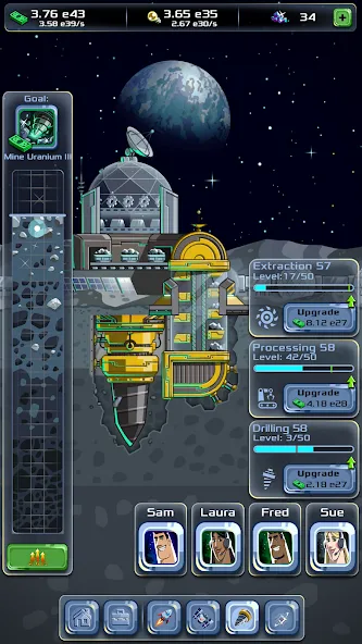 Idle Space Company [MOD: безлимитные деньги и ресурсы] Screenshot 4