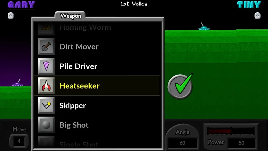 Pocket Tanks [MOD: безлимитные деньги и оружие] Screenshot 3