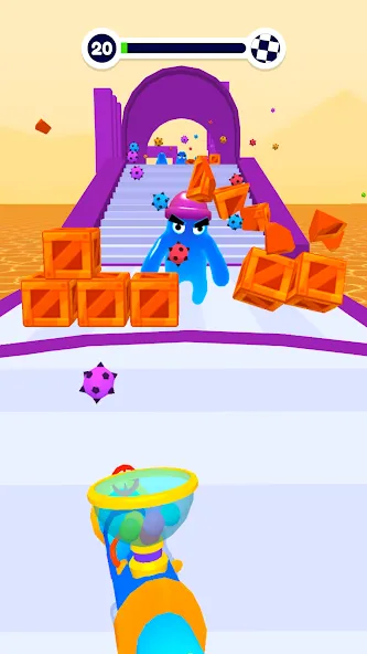 Blob Shooter 3D — Assassin Hit [MOD: безлимитные монеты и патроны] Screenshot 2