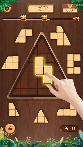 WoodCube - Woody Puzzle [MOD: безлимитные подсказки и отмена ходов] Screenshot 2