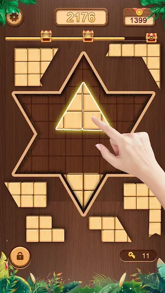 WoodCube - Woody Puzzle [MOD: безлимитные подсказки и отмена ходов] Screenshot 3