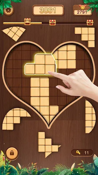 WoodCube - Woody Puzzle [MOD: безлимитные подсказки и отмена ходов] Screenshot 4