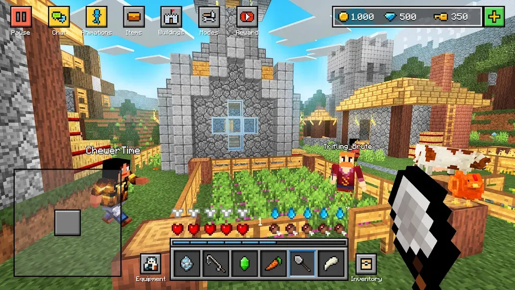 Block World 3D: Craft &amp; Build [MOD: много ресурсов и открыты скины] Screenshot 1
