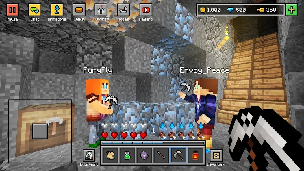 Block World 3D: Craft &amp; Build [MOD: много ресурсов и открыты скины] Screenshot 2