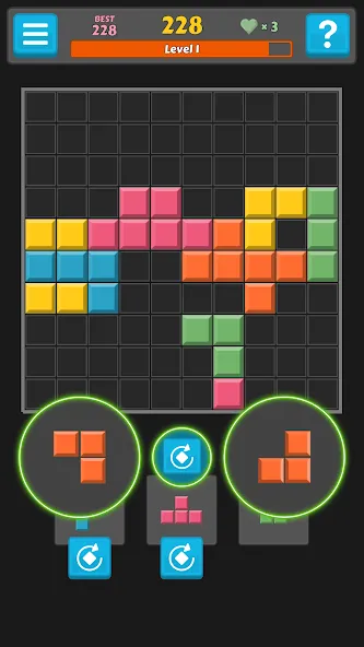 Block Buster - Hex and Square [MOD: безлимитные монеты и подсказки] Screenshot 3