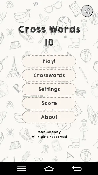 CrossWords 10 [MOD: безлимитные подсказки и открыты все уровни] Screenshot 1