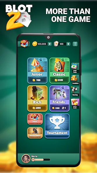 Blot 2 - Classic Belote [MOD: безлимитные монеты и премиум разблокирован] Screenshot 2