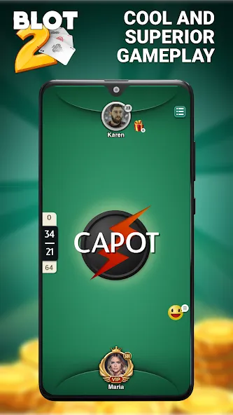 Blot 2 - Classic Belote [MOD: безлимитные монеты и премиум разблокирован] Screenshot 4