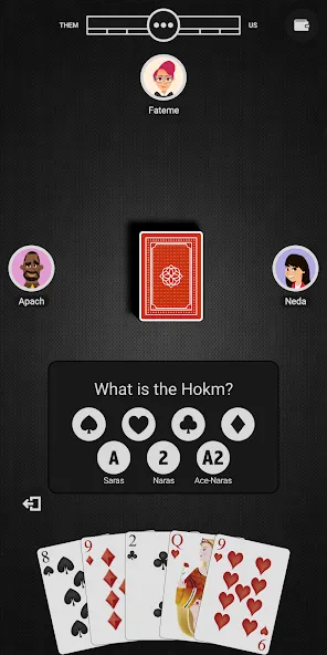 Hokm+ [MOD: много очков и все карты открыты] Screenshot 3