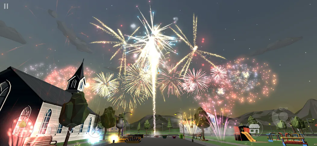 Fireworks Play [MOD: яркие фейерверки без ограничений] Screenshot 2