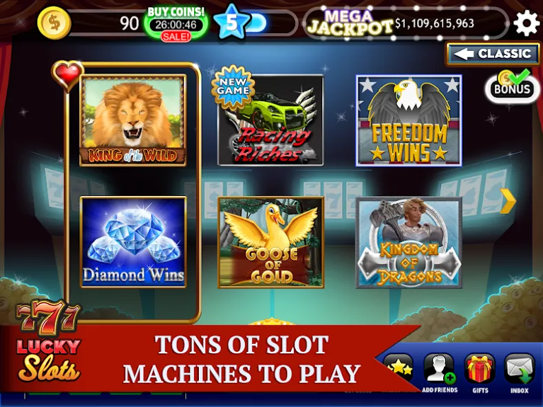 Lucky Slots [MOD: безлимитные монеты и бонусы] Screenshot 1