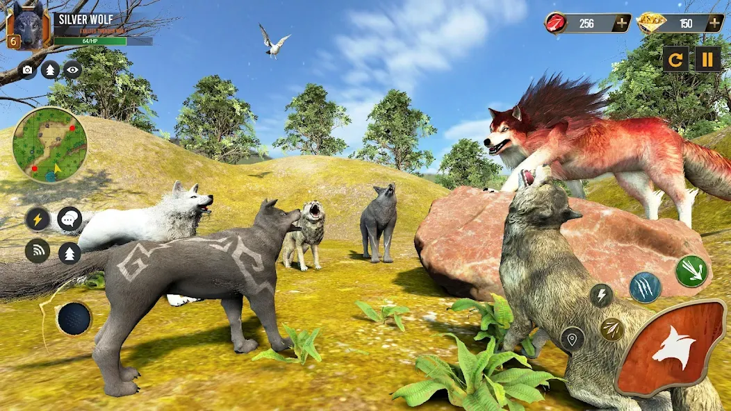 Wild Wolf Simulator Wolf Games [MOD: без рекламы и много монет] Screenshot 1