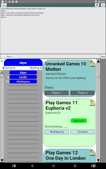 Boardspace.net [MOD: много настольных игр без ограничений] Screenshot 2