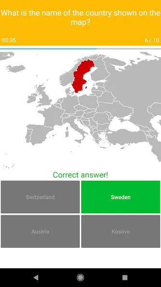 Europe Map Quiz - European Cou [MOD: открыты все страны и уровни] Screenshot 4