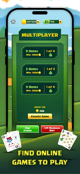 Play Nine: Golf Card Game [MOD: безлимитные монеты и все уровни] Screenshot 3