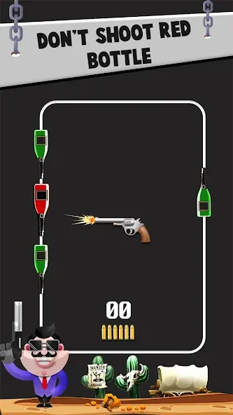 Bottle Shooting VS Gun [MOD: безлимитные патроны и точная стрельба] Screenshot 2