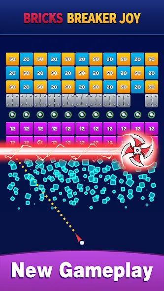 Bricks Breaker Joy [MOD: безлимитные жизни и усилители] Screenshot 2