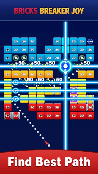 Bricks Breaker Joy [MOD: безлимитные жизни и усилители] Screenshot 4