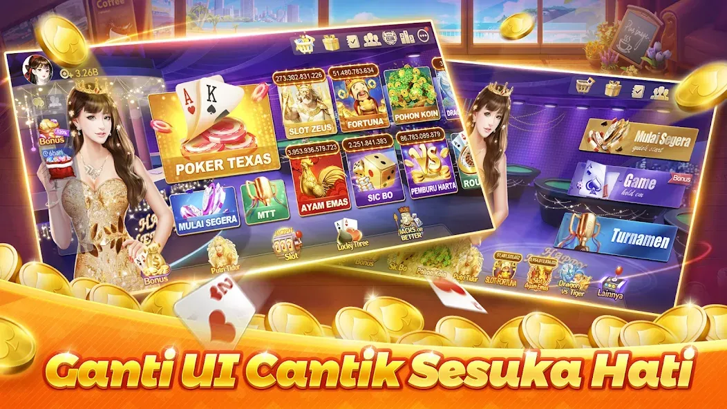 Poker Texas Boyaa [MOD: безлимитные фишки и открытые столы] Screenshot 1