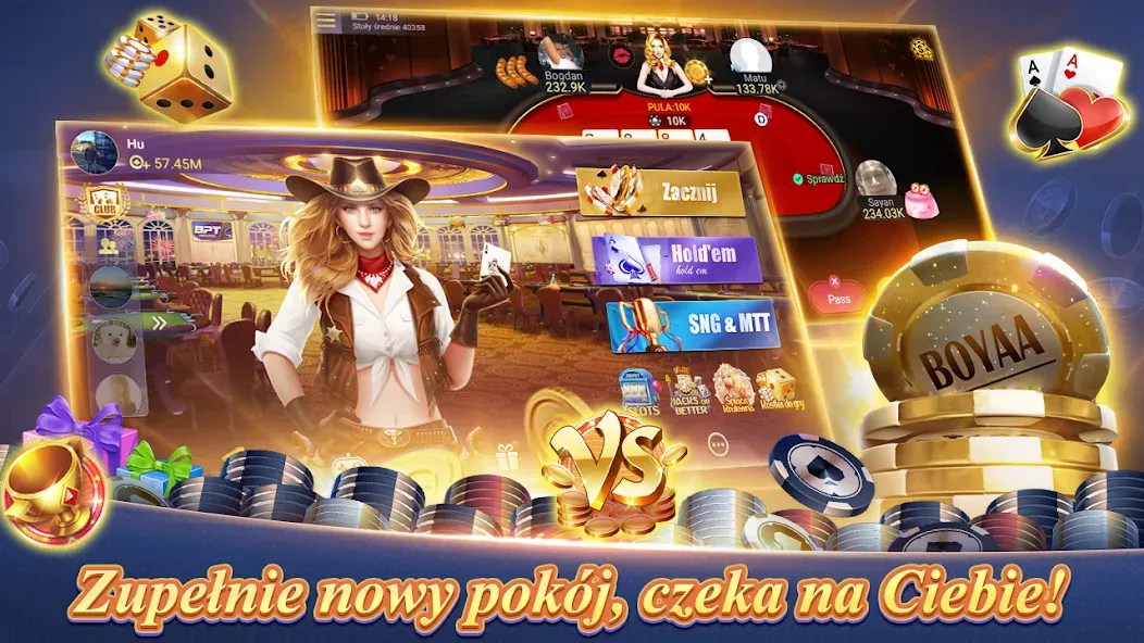 Texas Poker Polski  (Boyaa] [MOD: безлимитные фишки и бонусы] Screenshot 3