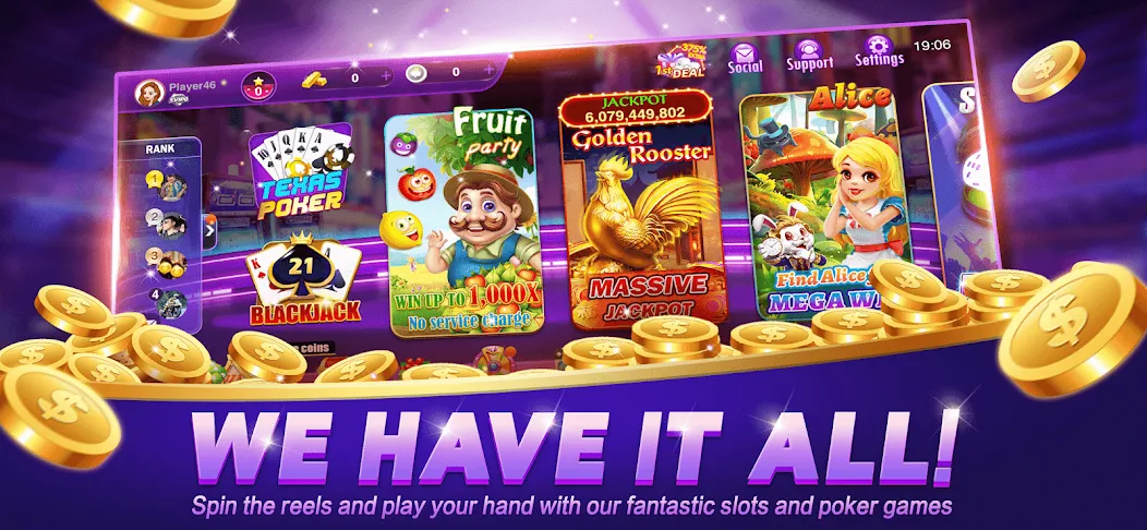 Happy Poker Slots [MOD: безлимитные монеты и бонусы] Screenshot 1
