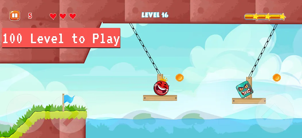 Bounce Ball 4: Red Season 4 [MOD: безлимитные жизни и открыты все уровни] Screenshot 1