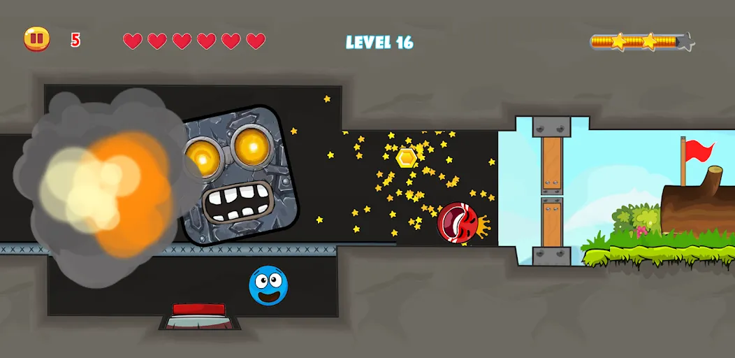 Red Hero 4 - red bounce ball 5 [MOD: без рекламы и все уровни открыты] Screenshot 3