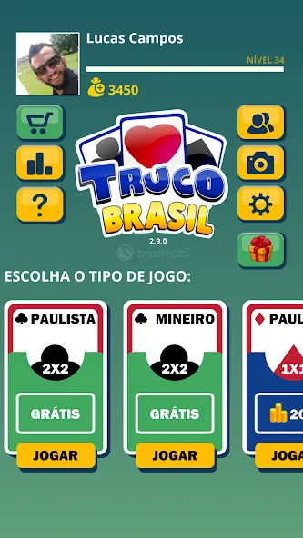 Truco Brasil - Truco online [MOD: онлайн-игра с безлимитными монетами] Screenshot 2