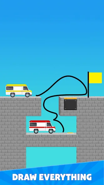 Draw Bridge Puzzle: Brain Game [MOD: без рекламы и все уровни открыты] Screenshot 2