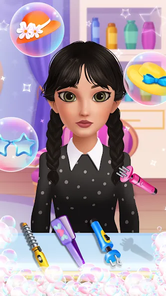 Hair Salon: Beauty Salon Game [MOD: все прически и аксессуары открыты] Screenshot 3