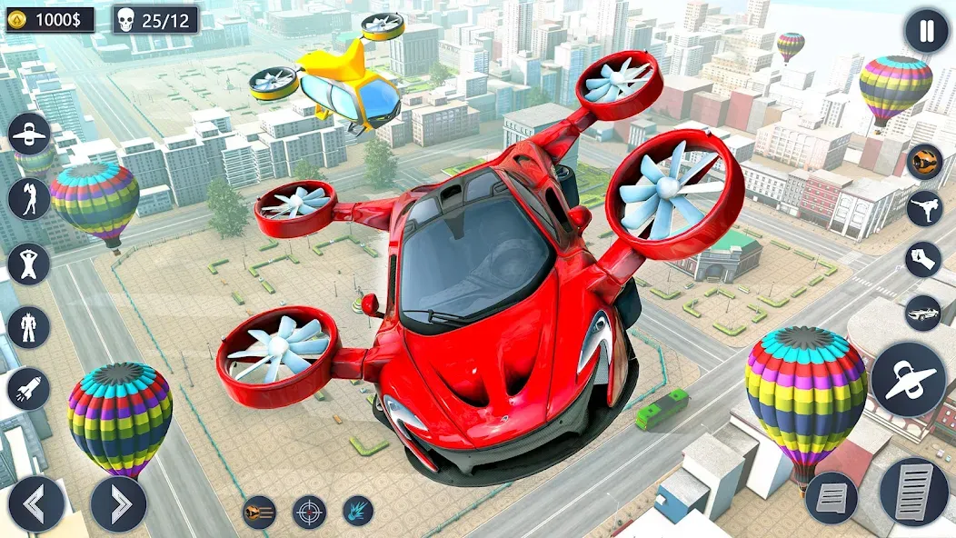 Flying Car Robot Game Car Game [MOD: безлимитные деньги и все машины открыты] Screenshot 1