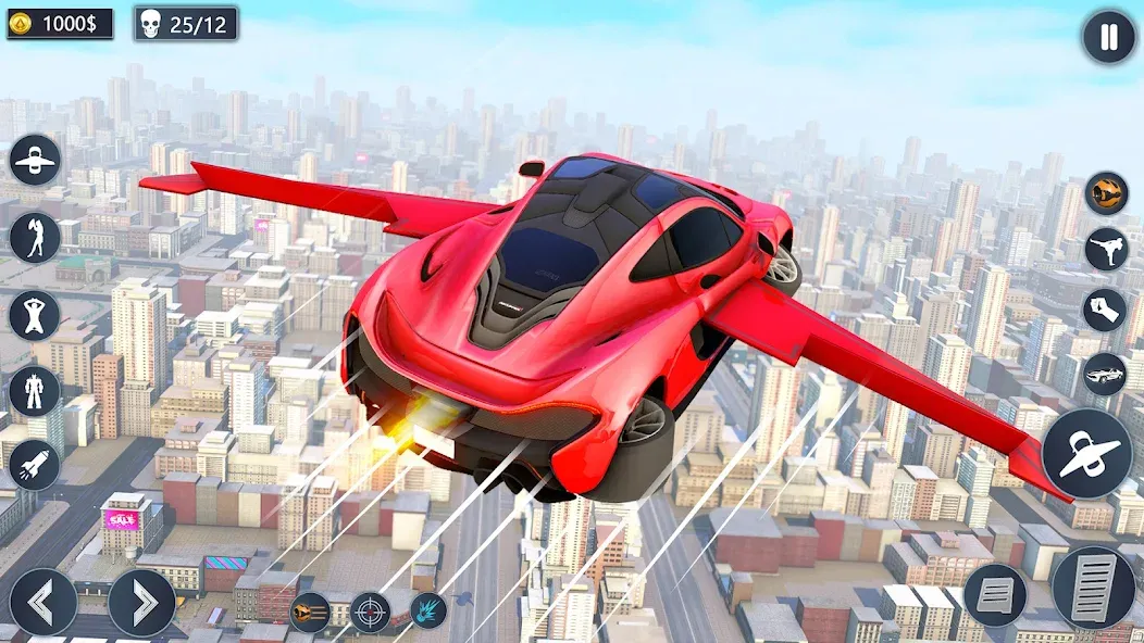 Flying Car Robot Game Car Game [MOD: безлимитные деньги и все машины открыты] Screenshot 2