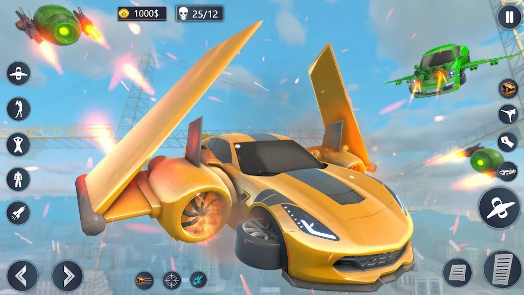 Flying Car Robot Game Car Game [MOD: безлимитные деньги и все машины открыты] Screenshot 3