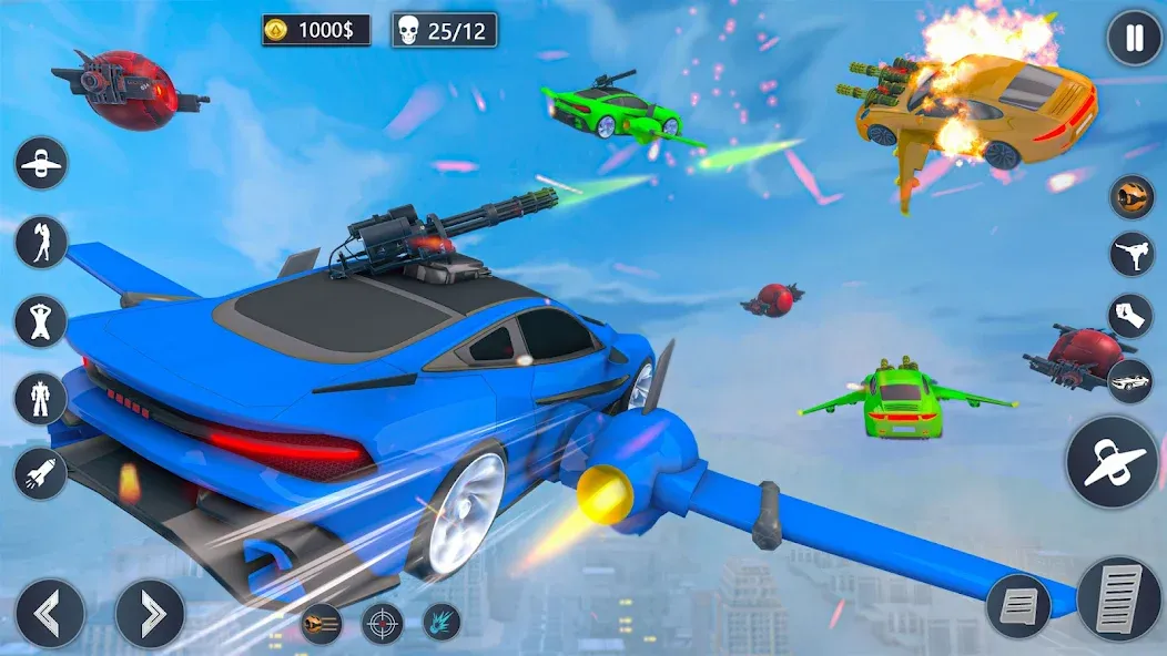 Flying Car Robot Game Car Game [MOD: безлимитные деньги и все машины открыты] Screenshot 5