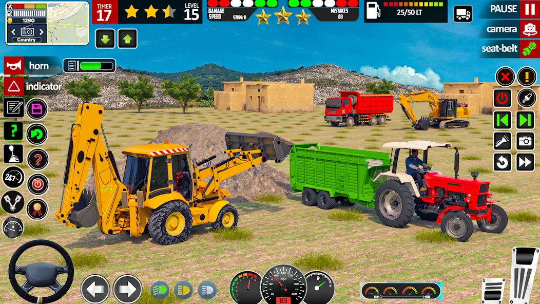 Indian Tractor Game Farming 3D [MOD: безлимитные деньги и топливо] Screenshot 2
