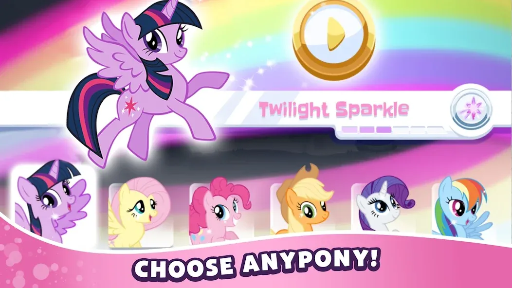 My Little Pony Rainbow Runners [MOD: безлимитные монеты и все персонажи] Screenshot 1