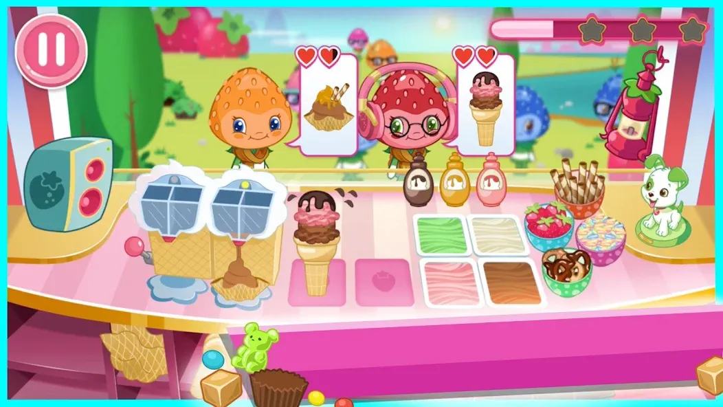 Strawberry Shortcake Ice Cream [MOD: много мороженого и открыты все уровни] Screenshot 5
