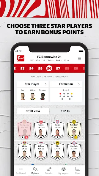 Bundesliga Fantasy Manager [MOD: безлимитные монеты и энергия] Screenshot 3