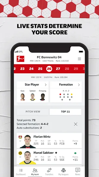 Bundesliga Fantasy Manager [MOD: безлимитные монеты и энергия] Screenshot 4