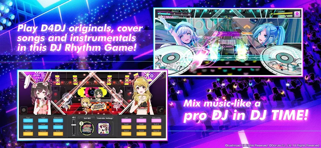 D4DJ Groovy Mix [MOD: безлимитные ресурсы и разблокирован весь контент] Screenshot 2