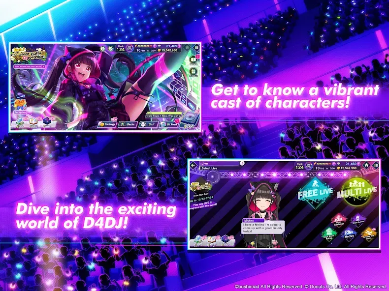 D4DJ Groovy Mix [MOD: безлимитные ресурсы и разблокирован весь контент] Screenshot 5